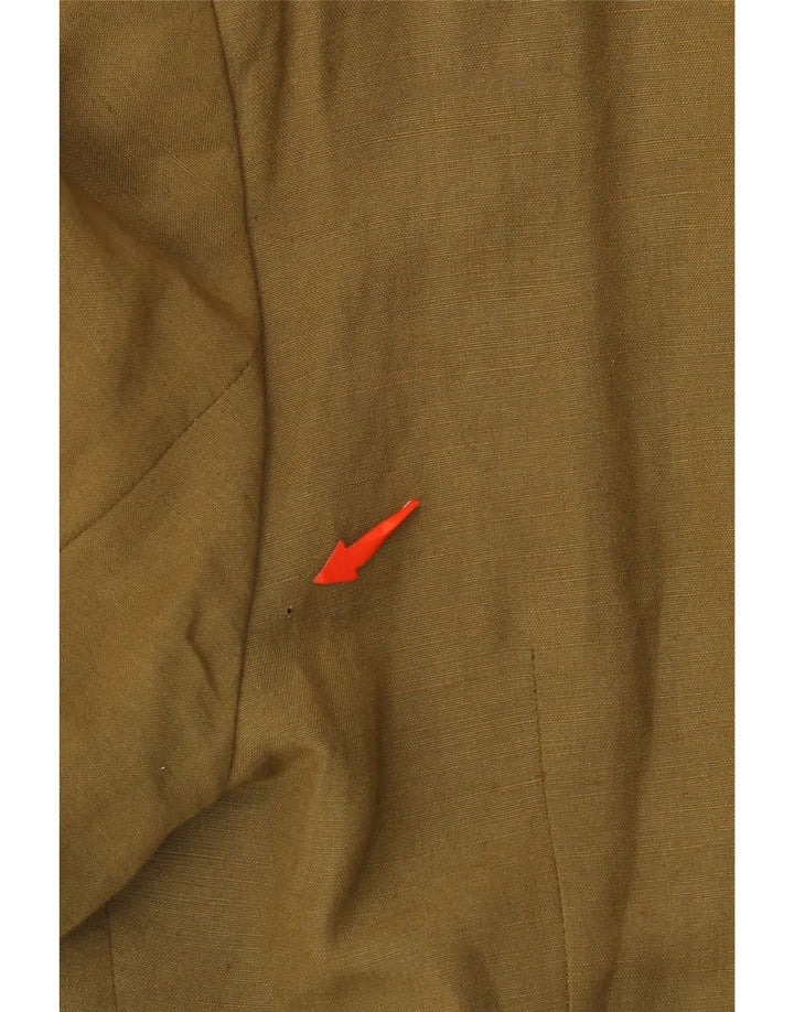 VINTAGE Womens 4 Button Blazer Jacket IT 44 Medium Khaki Rayon