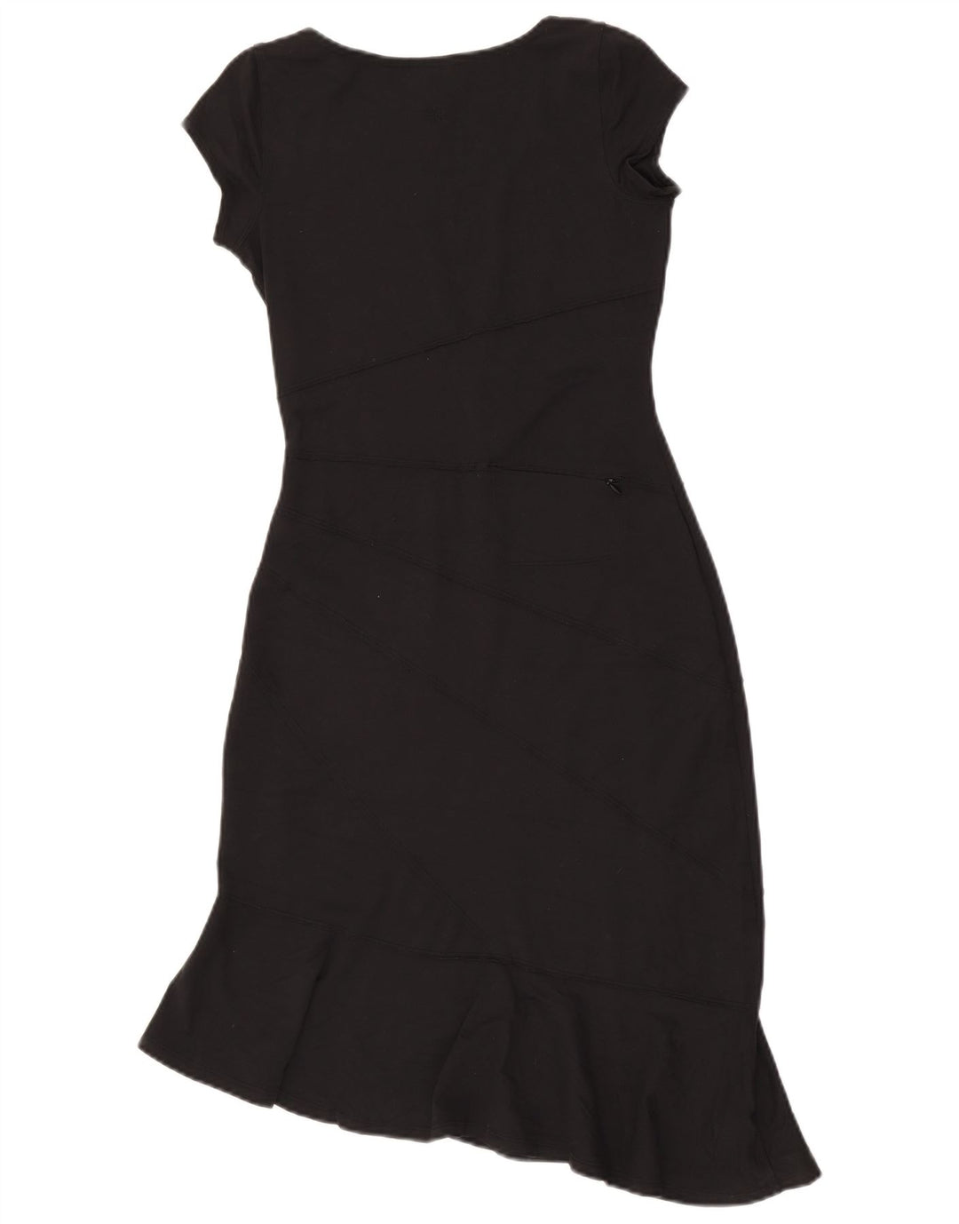 Athleta Womens Asymmetrical Dress UK 6 XS Black Nylon