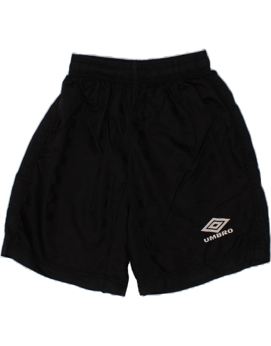 UMBRO Boys Graphic Sport Shorts 7-8 Years Small Black Nylon Vintage Umbro and Second-Hand Umbro from Messina Hembry 