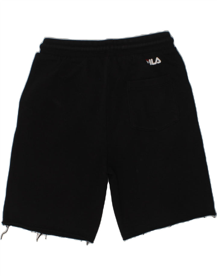 FILA Boys Graphic Sport Shorts 9-10 Years Black Cotton Vintage Fila and Second-Hand Fila from Messina Hembry 
