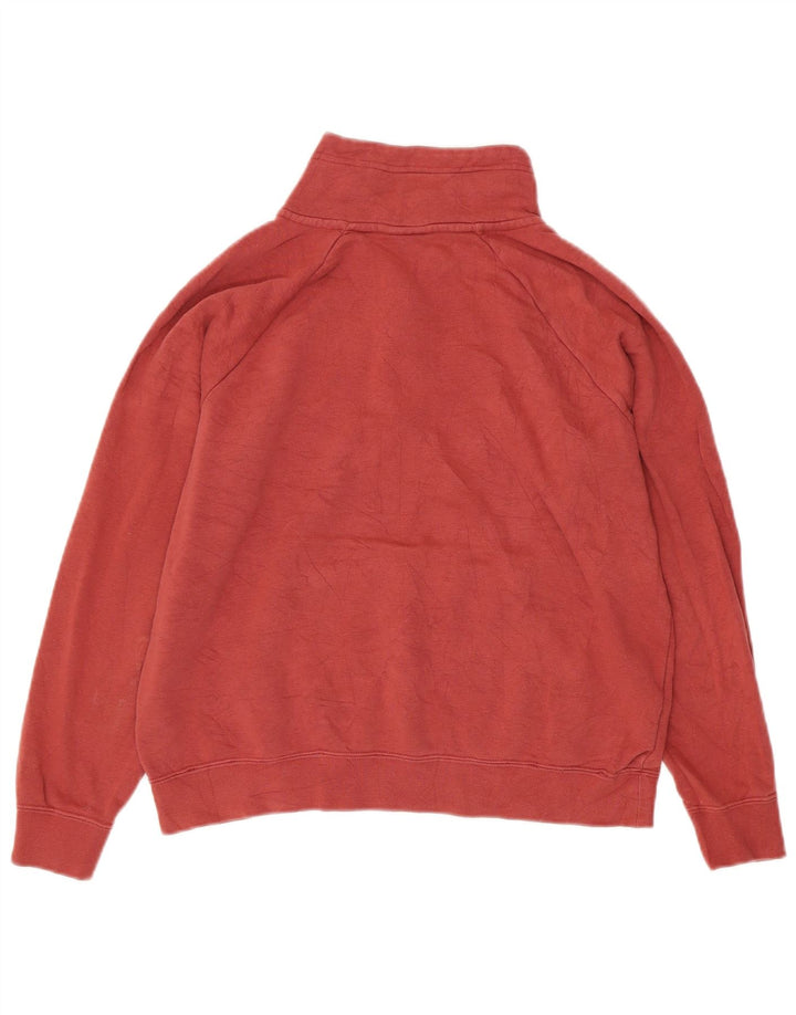 Nike Womens Oversized Zip Neck Sweatshirt Jumper UK 10 Small Burgundy