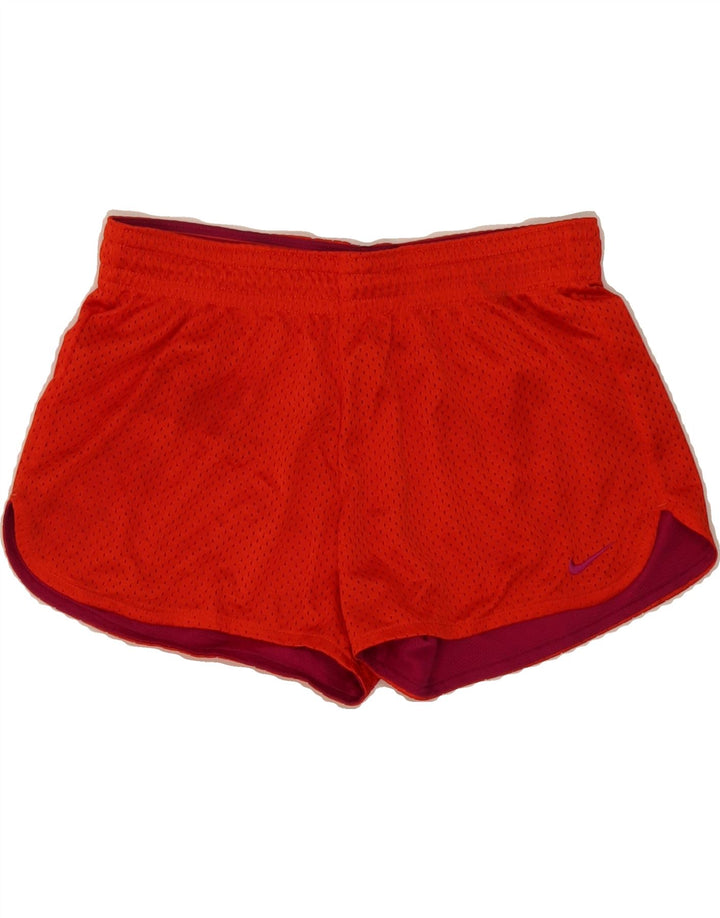 NIKE Womens Sport Shorts UK 8 Small  Orange Polyester Vintage Nike and Second-Hand Nike from Messina Hembry 