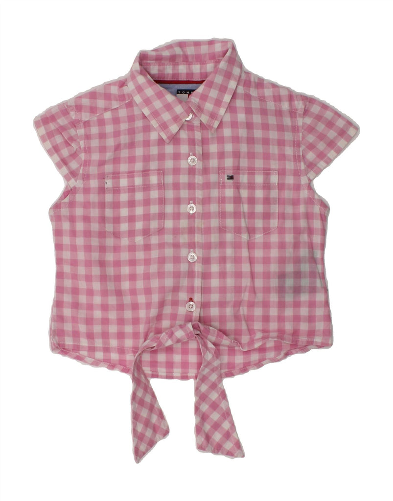 TOMMY HILFIGER Baby Girls Front Tie Short Sleeve Shirt 18-24 Months Pink | Vintage Tommy Hilfiger | Thrift | Second-Hand Tommy Hilfiger | Used Clothing | Messina Hembry 