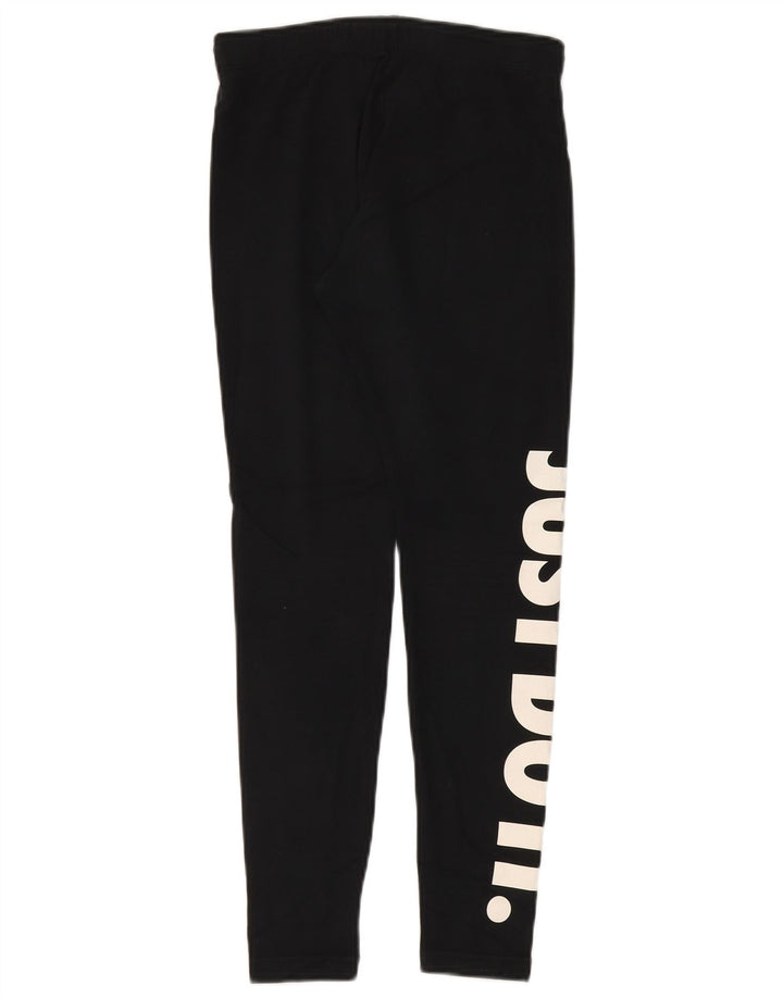 Nike Womens Graphic Leggings UK 10 Small Black Cotton