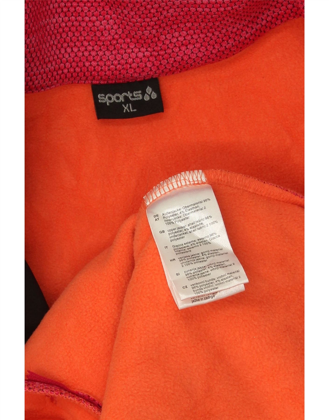 Vintage Womens Hooded Loose Fit Windbreaker Jacket UK 18 XL Black Polyester