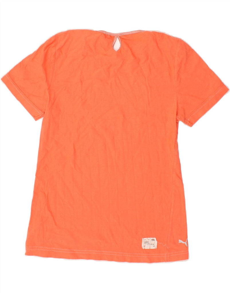 PUMA Girls Graphic T-Shirt Top 15-16 Years XL Orange Cotton | Vintage Puma | Thrift | Second-Hand Puma | Used Clothing | Messina Hembry 