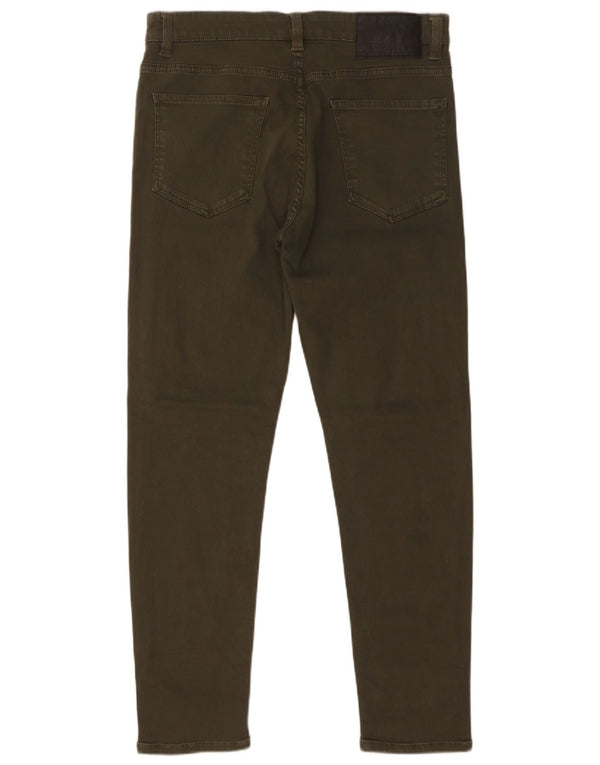 Zara Mens Slim Jeans EU 42 Large W32 L28 Khaki Cotton