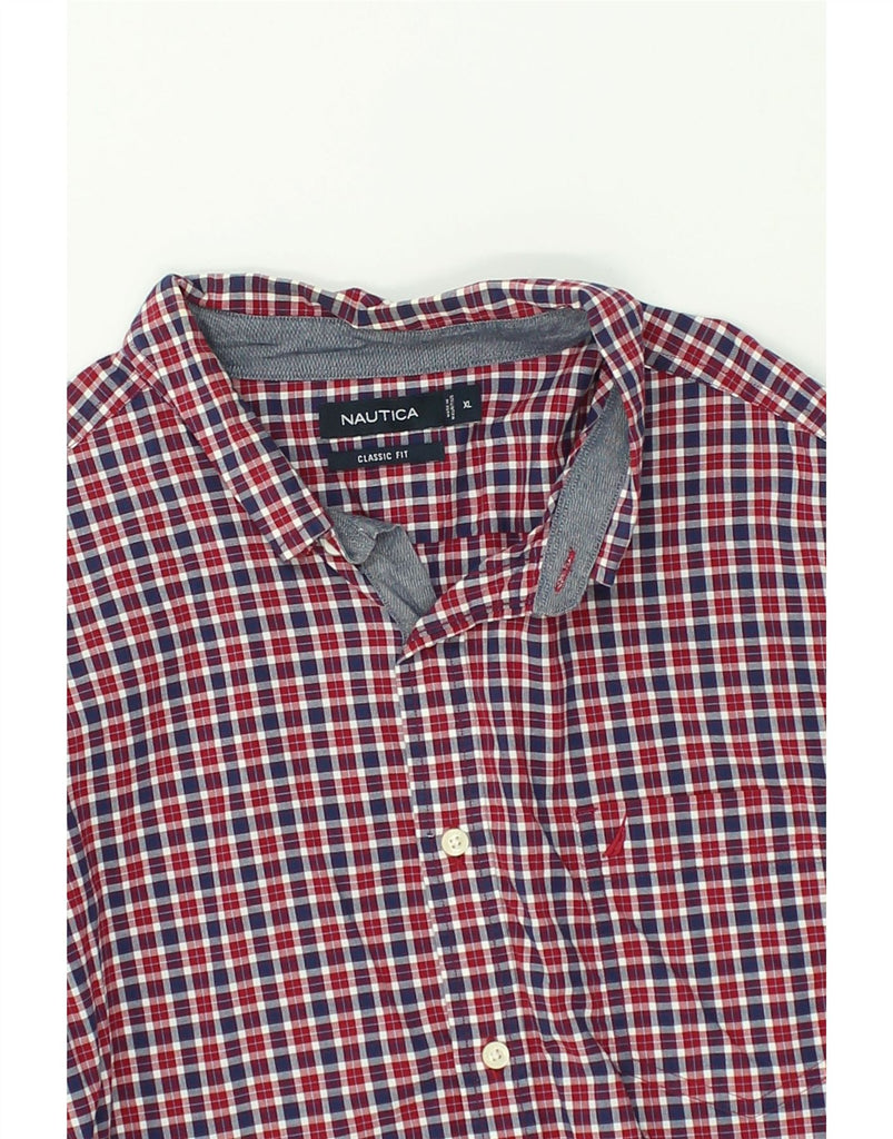 NAUTICA Mens Classic Fit Shirt XL Red Check Cotton | Vintage Nautica | Thrift | Second-Hand Nautica | Used Clothing | Messina Hembry 