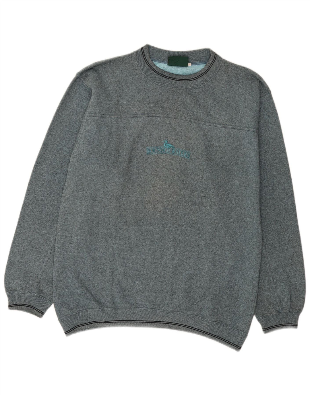 Bounded Waters Mens Sweatshirt Jumper Medium Grey Cotton