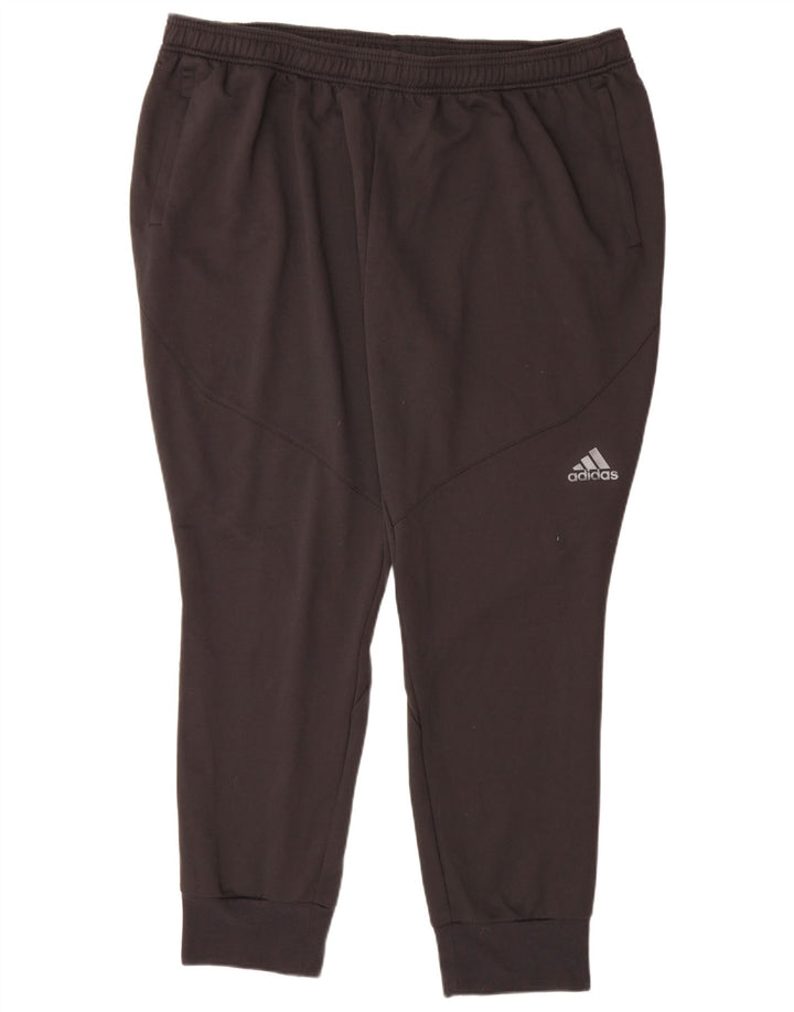 Adidas Mens Tracksuit Trousers Joggers 3XL Black Polyester