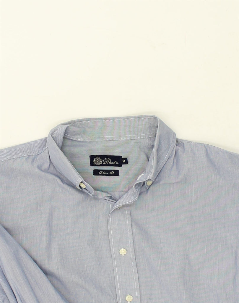 DACK'S Mens Slim Fit Shirt Medium Grey Cotton | Vintage Dack's | Thrift | Second-Hand Dack's | Used Clothing | Messina Hembry 