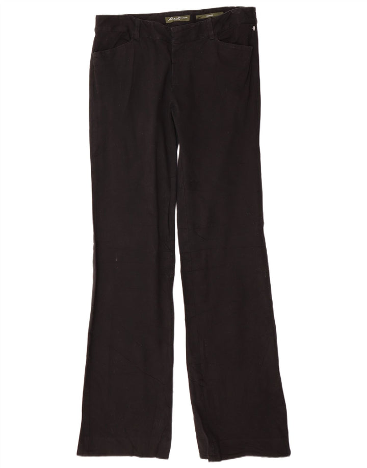 EDDIE BAUER Womens Shaw Fit Casual Trousers US 8 Medium W32 L35 Black