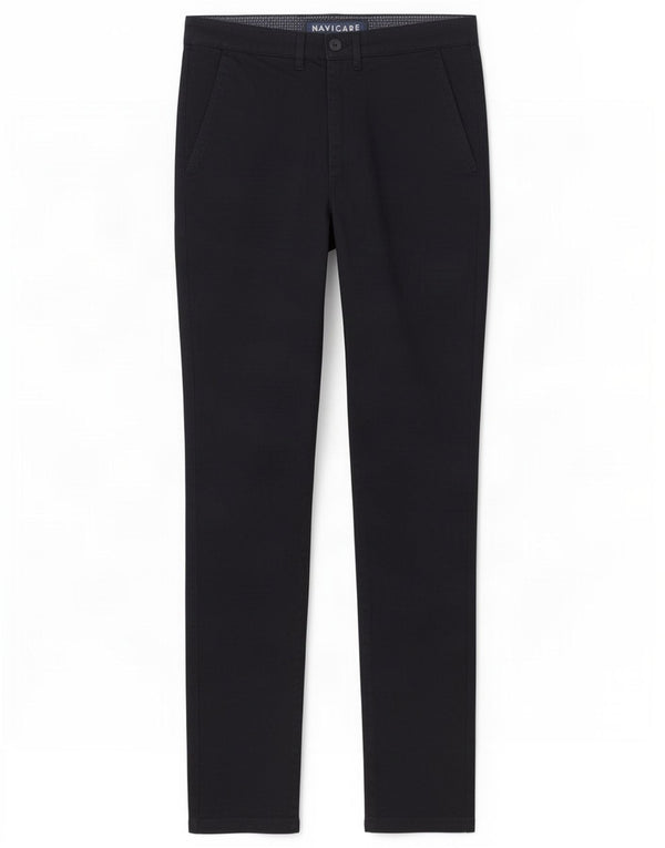 Navigare Mens Slim Chino Trousers IT 48 Medium W36 L34 Navy Blue