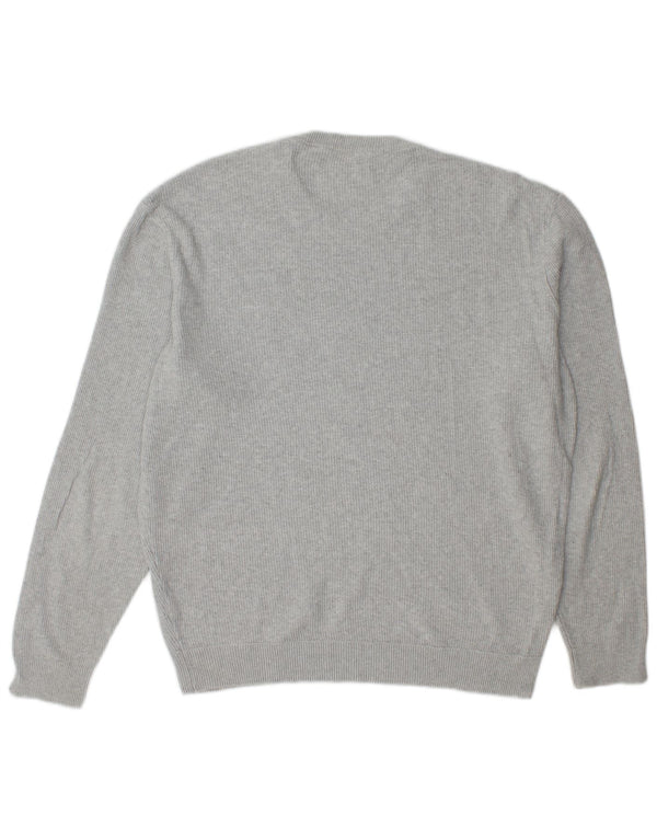 Zara Mens Crew Neck Jumper Sweater Medium Grey Cotton