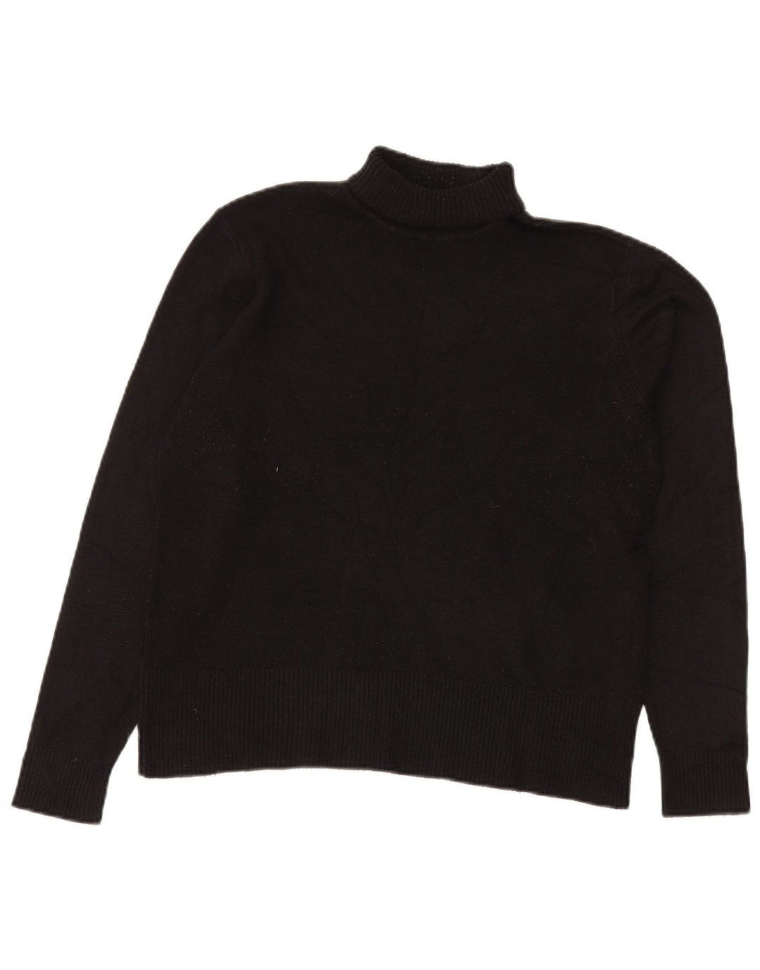 Essentials Womens Roll Neck Jumper Sweater UK 14 Medium Black Acrylic