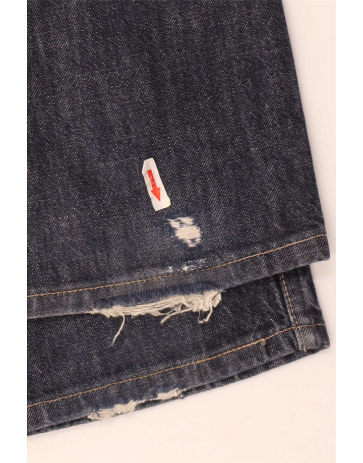 Levi's Mens 507 Bootcut Jeans W32 L34 Navy Blue Cotton