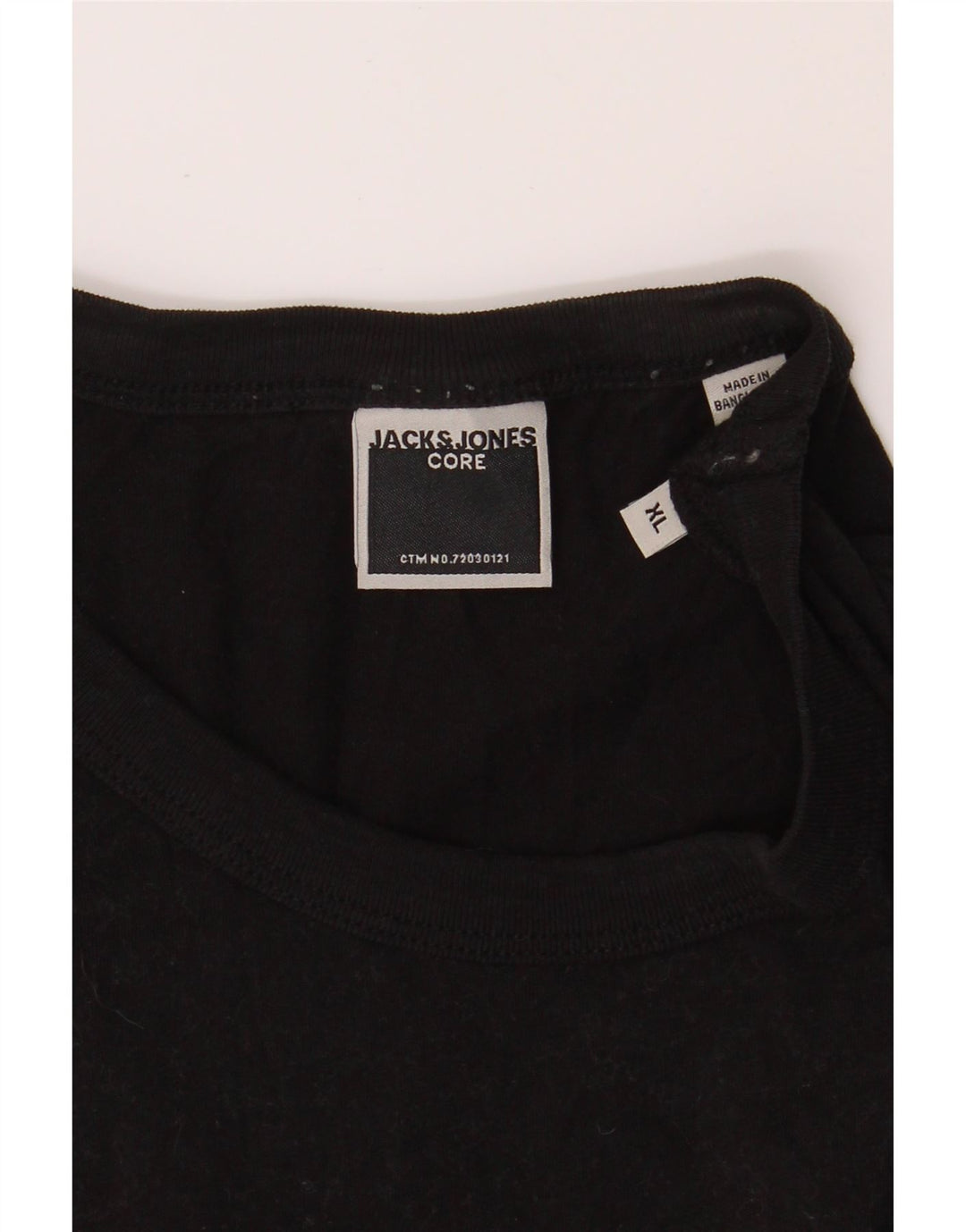 JACK & JONES Mens T-Shirt Top XL Black Cotton Vintage Jack & Jones and Second-Hand Jack & Jones from Messina Hembry 