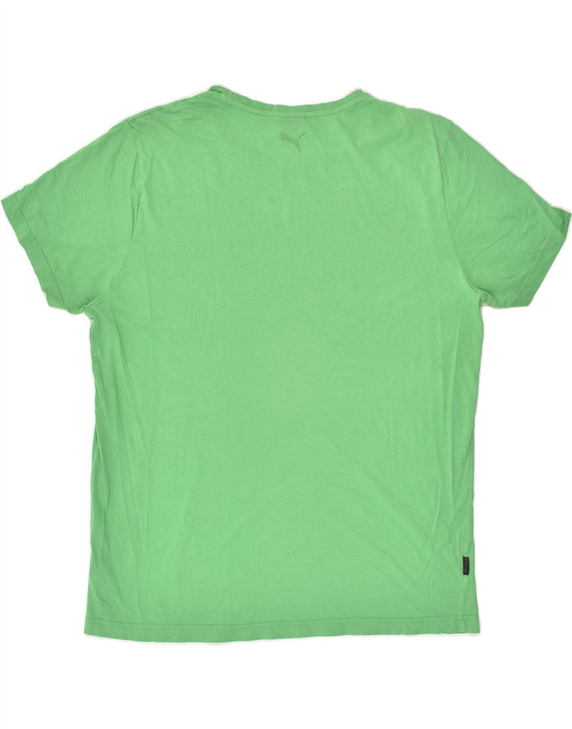 PUMA Mens Graphic T-Shirt Top XL Green Cotton | Vintage Puma | Thrift | Second-Hand Puma | Used Clothing | Messina Hembry 