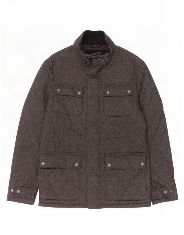 Marks & Spencer Mens Blue Harbour Quilted Utility Jacket UK 38 Medium Grey