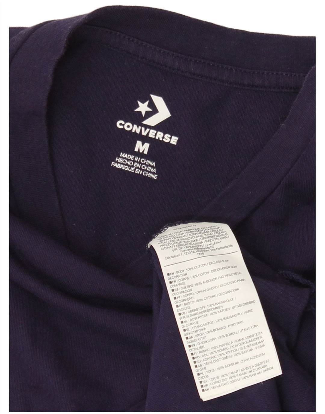 CONVERSE Womens Top Long Sleeve UK 14 Medium Purple Cotton