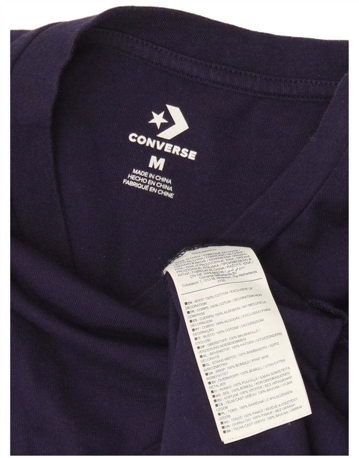 CONVERSE Womens Top Long Sleeve UK 14 Medium Purple Cotton