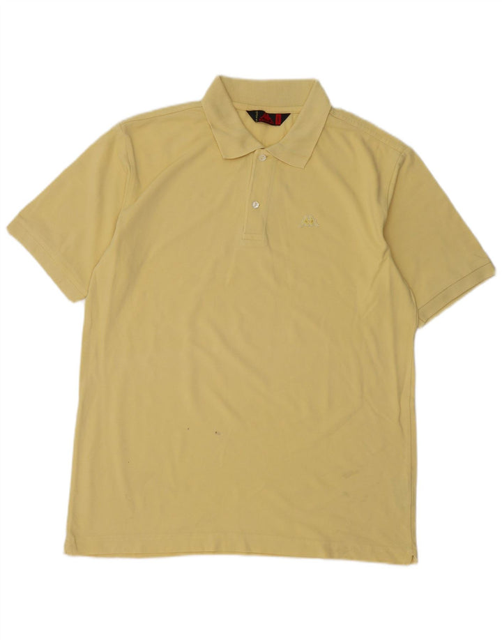 Kappa Mens Polo Shirt Large Yellow Cotton