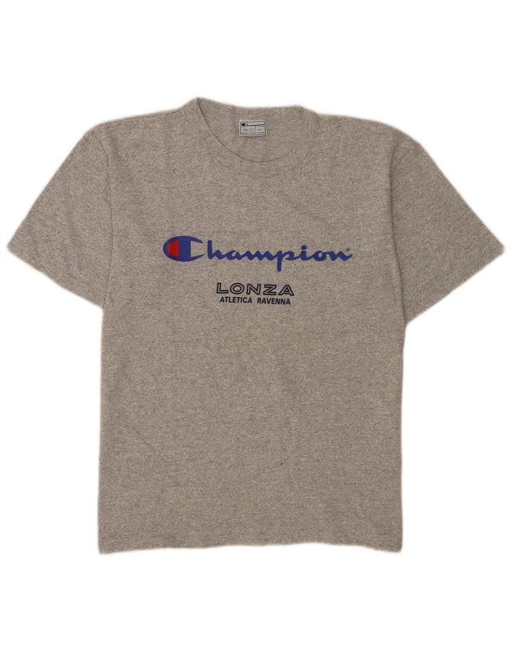 Champion Mens Graphic T-Shirt Top Large Grey Flecked