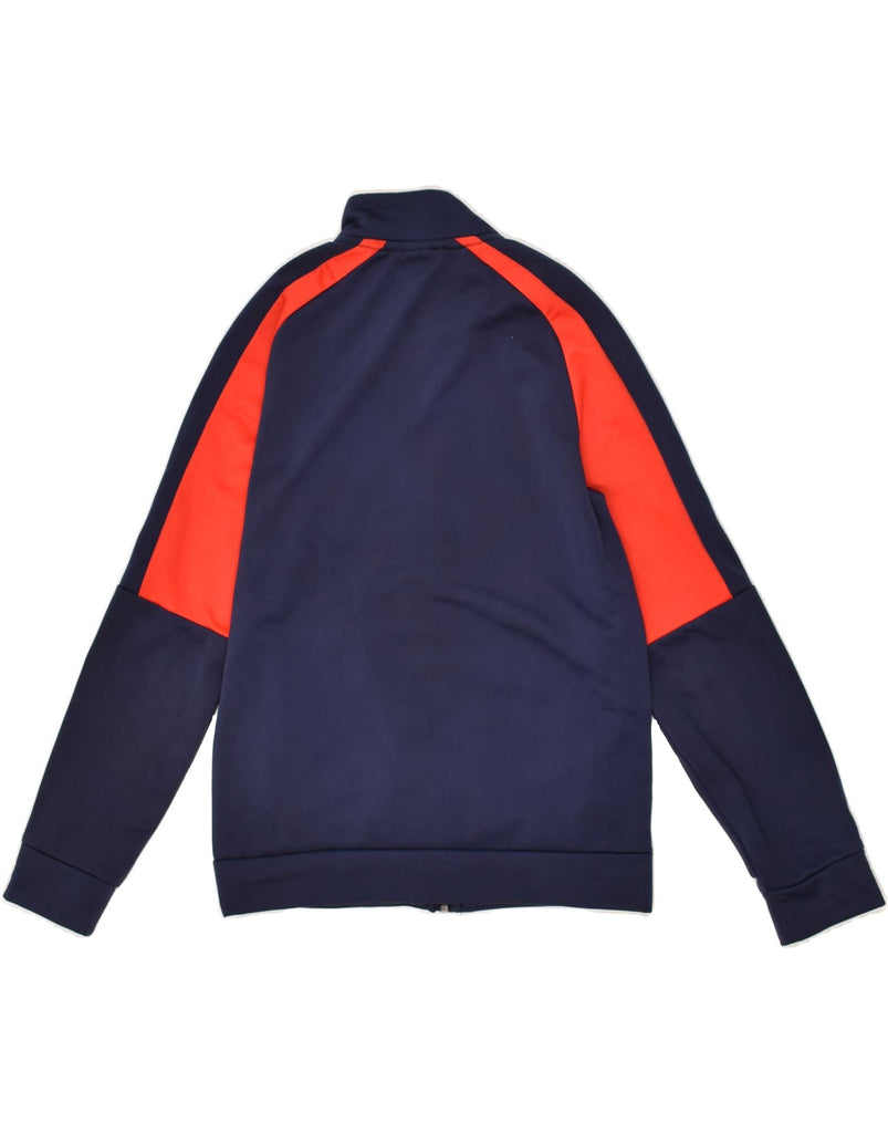 PUMA Boys Graphic Tracksuit Top Jacket 11-12 Years Navy Blue Colourblock | Vintage Puma | Thrift | Second-Hand Puma | Used Clothing | Messina Hembry 