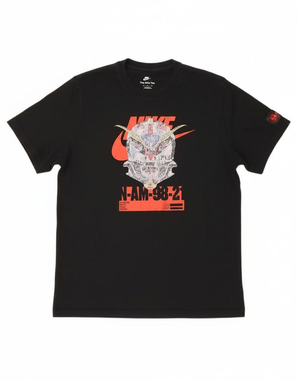 Nike Mens Graphic T-Shirt Top XL Black Cotton