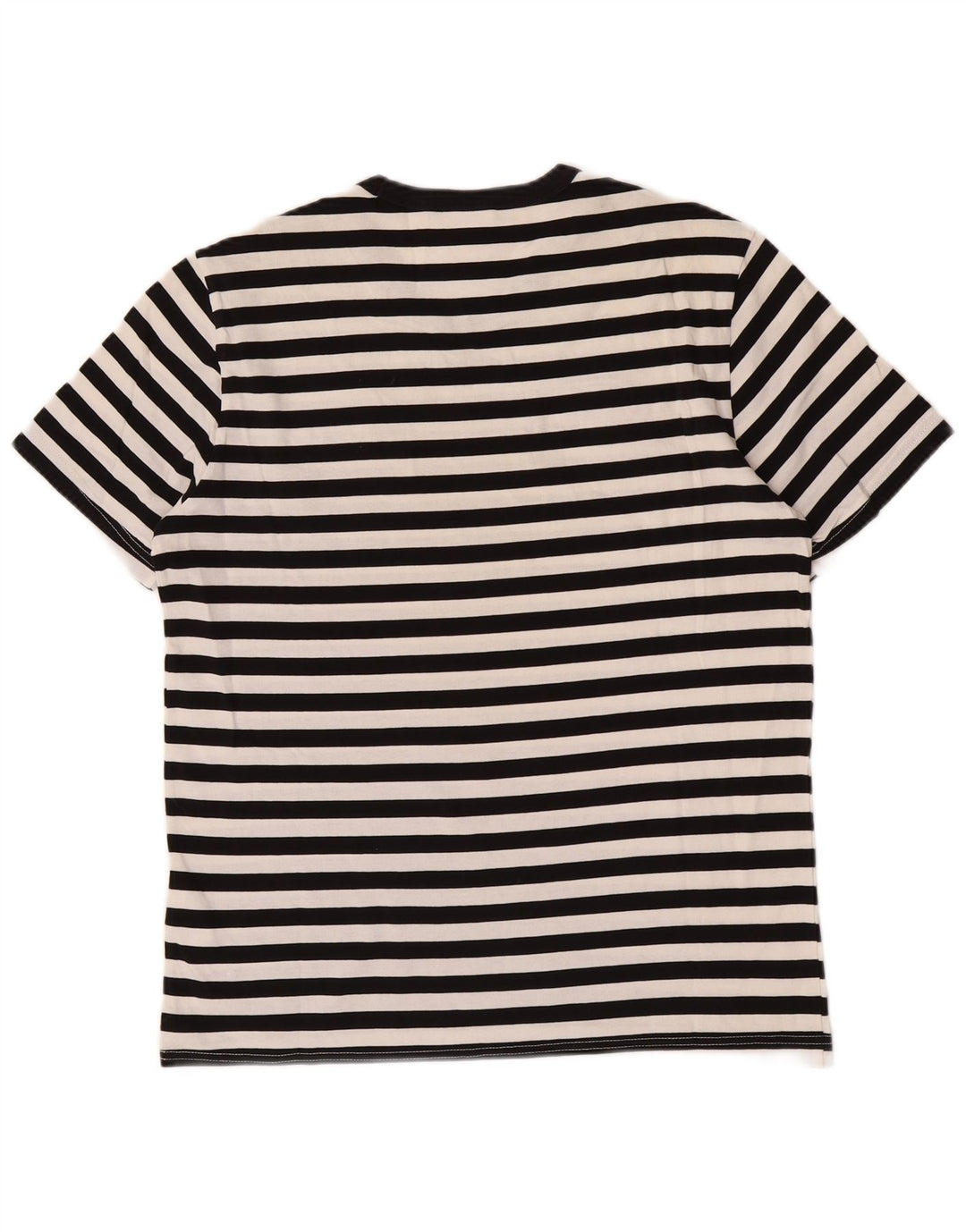 Champion Mens Graphic T-Shirt Top Medium Black Striped Cotton