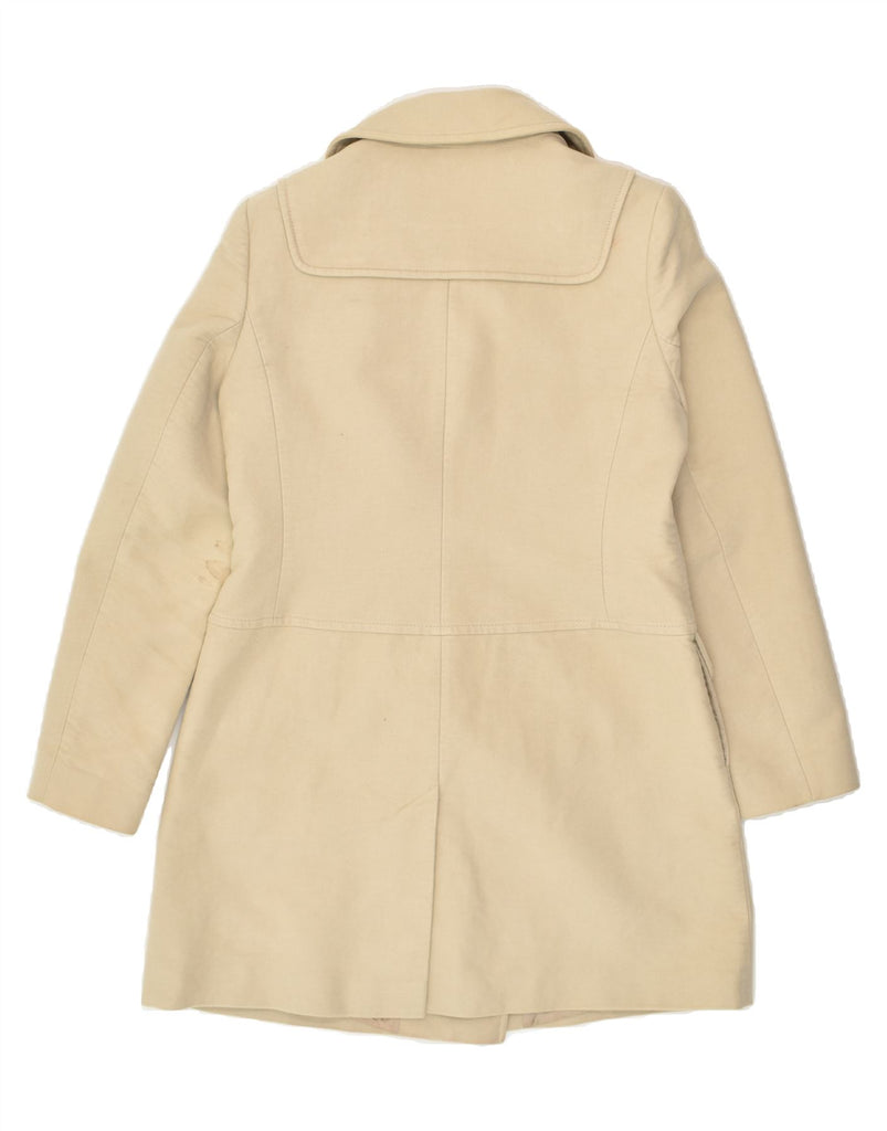 KAREN MILLEN Womens Overcoat UK 12 Medium Beige Cotton | Vintage Karen Millen | Thrift | Second-Hand Karen Millen | Used Clothing | Messina Hembry 