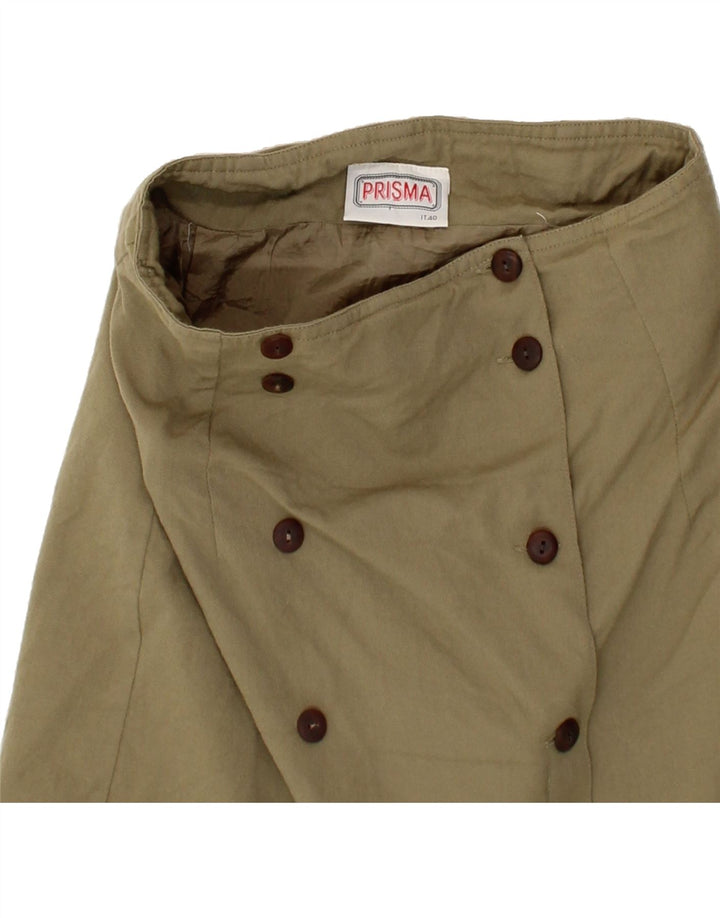 PRISMA Womens Wrap Skirt IT 40 Small W27  Khaki Vintage Prisma and Second-Hand Prisma from Messina Hembry 