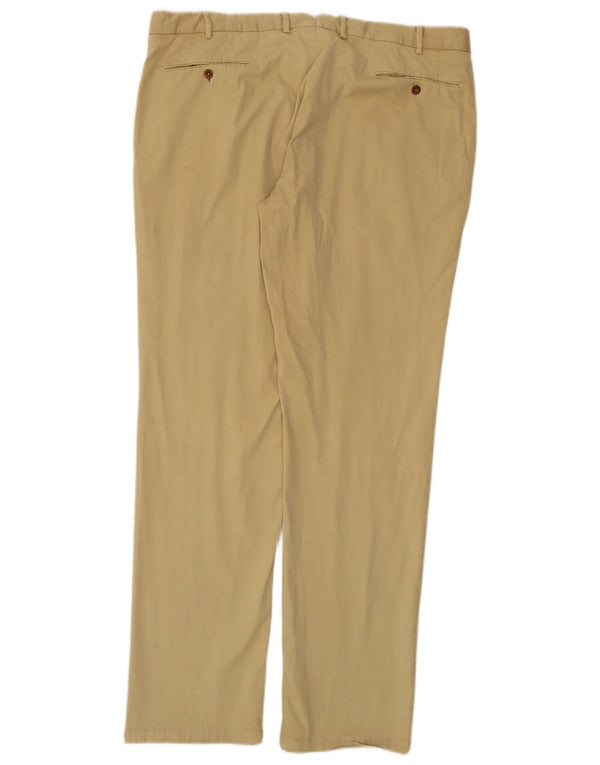Polo Ralph Lauren Mens Straight Suit Trousers  W40 L34 Beige Cotton