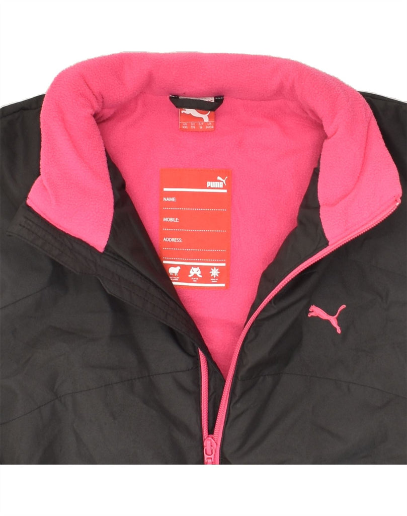 PUMA Girls Padded Jacket 15-16 Years Black Polyester | Vintage Puma | Thrift | Second-Hand Puma | Used Clothing | Messina Hembry 