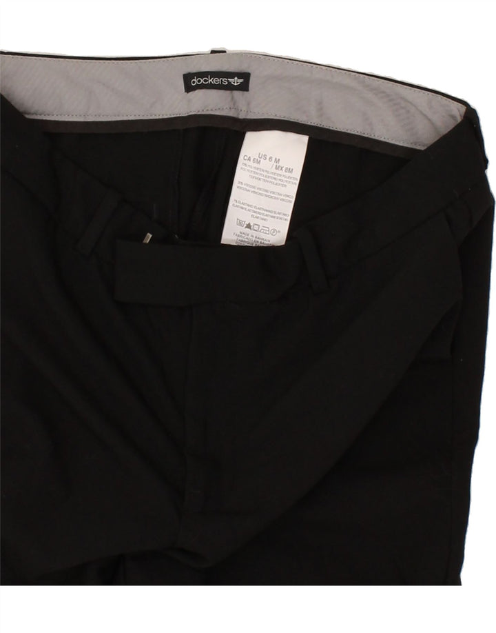 DOCKERS Womens Bootcut Casual Trousers US 6 Medium W32 L31 Black Polyester Vintage Dockers and Second-Hand Dockers from Messina Hembry 