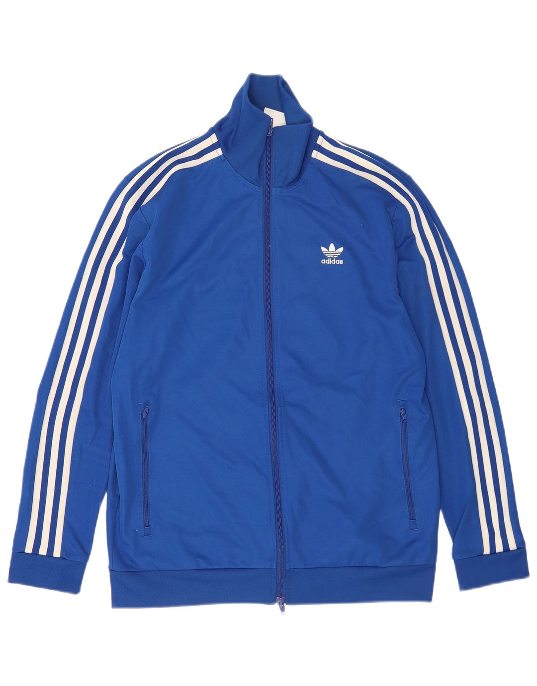 Adidas Mens Tracksuit Top Jacket Medium Blue Cotton