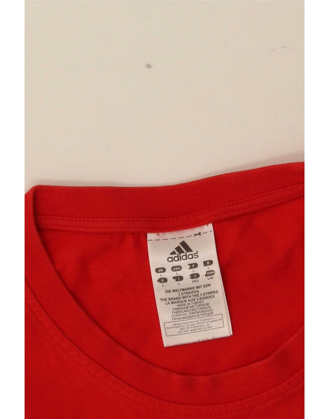 Adidas Mens Graphic T-Shirt Top Large Red Cotton