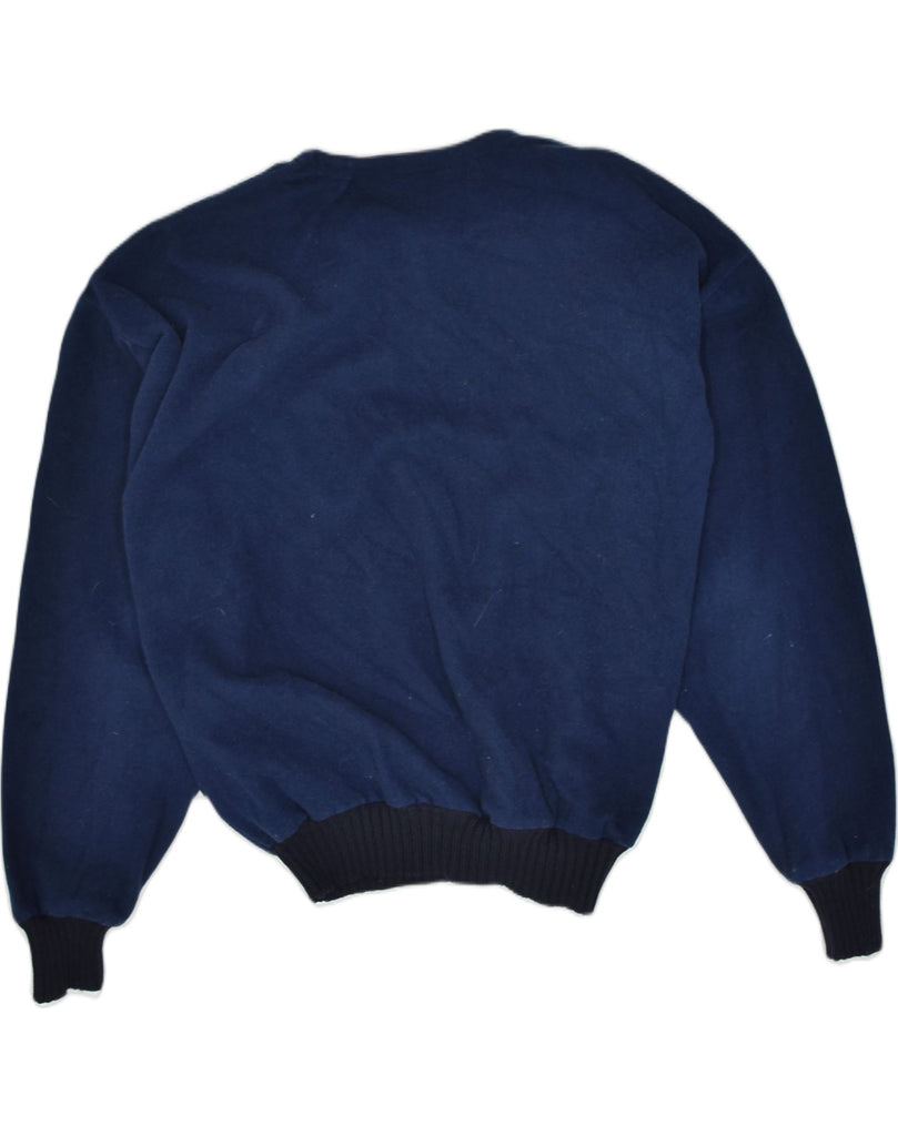 VINTAGE Mens Sweatshirt Jumper 2XL Navy Blue Wool | Vintage | Thrift | Second-Hand | Used Clothing | Messina Hembry 