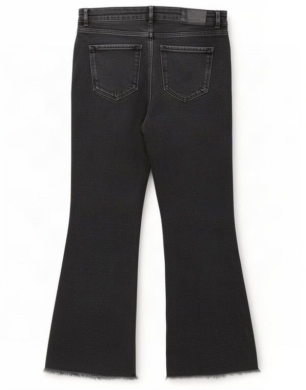 Massimo Dutti Womens Flared Jeans EU 36 XS W26 L26 Black Cotton