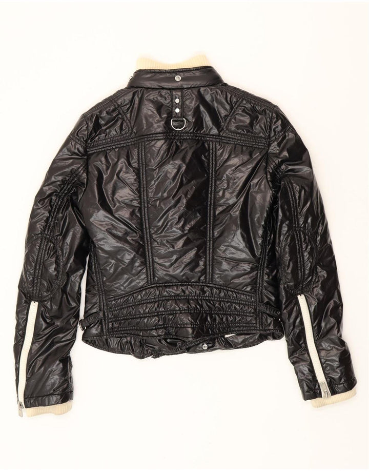 MONTECORE Womens Crop Padded Jacket IT 42 Medium Black Polyamide