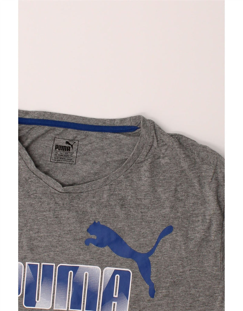 PUMA Mens Graphic T-Shirt Top 2XL Grey Vintage Puma and Second-Hand Puma from Messina Hembry 