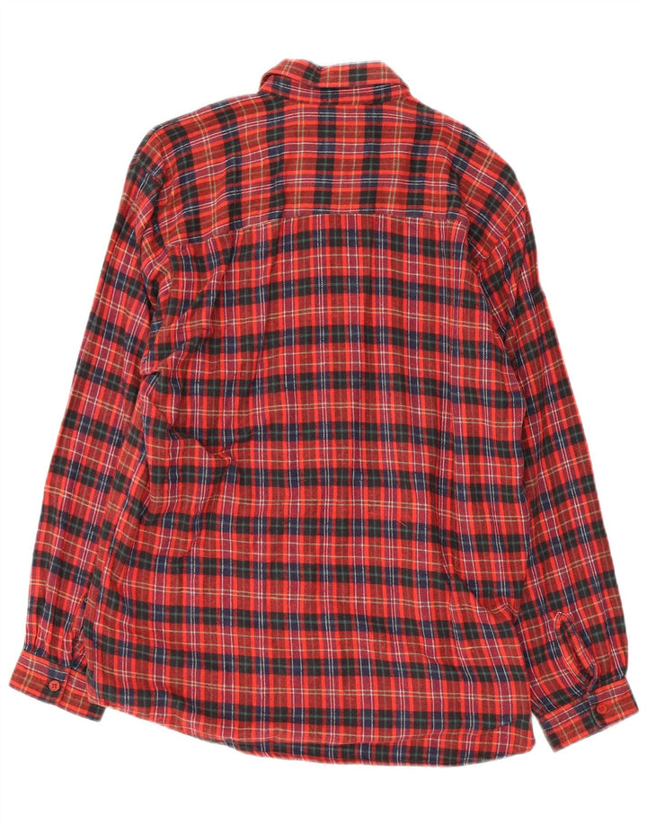 Akito Womens Flannel Shirt UK 16 Large Red Check Cotton