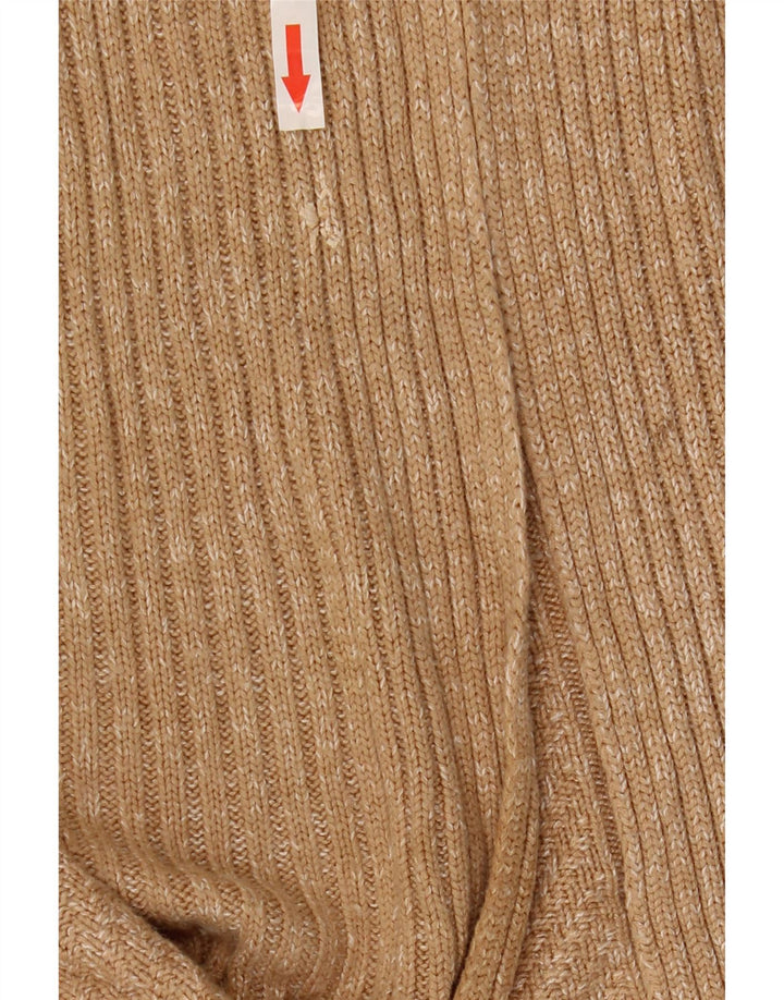 Marks & Spencer Womens Oversized Cardigan Sweater UK 10 Small Beige Flecked