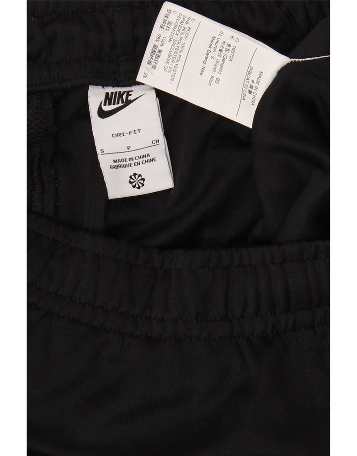 Nike Mens Dri Fit Graphic Tracksuit Trousers Joggers Small  Black Polyester