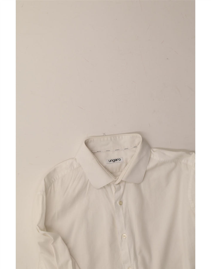 UNGARO Mens Shirt Size 43 Large White Vintage Ungaro and Second-Hand Ungaro from Messina Hembry 
