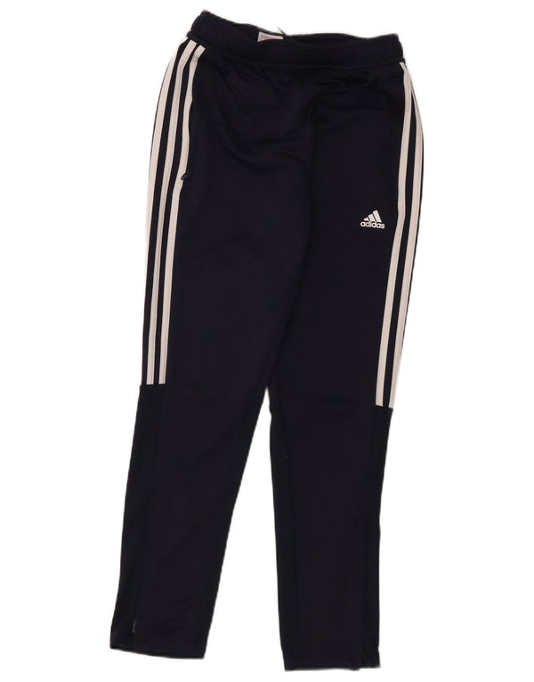Adidas Boys Aeroready Tracksuit Trousers 11-12 Years Navy Blue Polyester