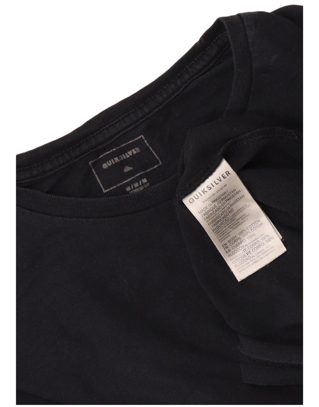 Quiksilver Mens Graphic T-Shirt Top Medium Navy Blue Cotton
