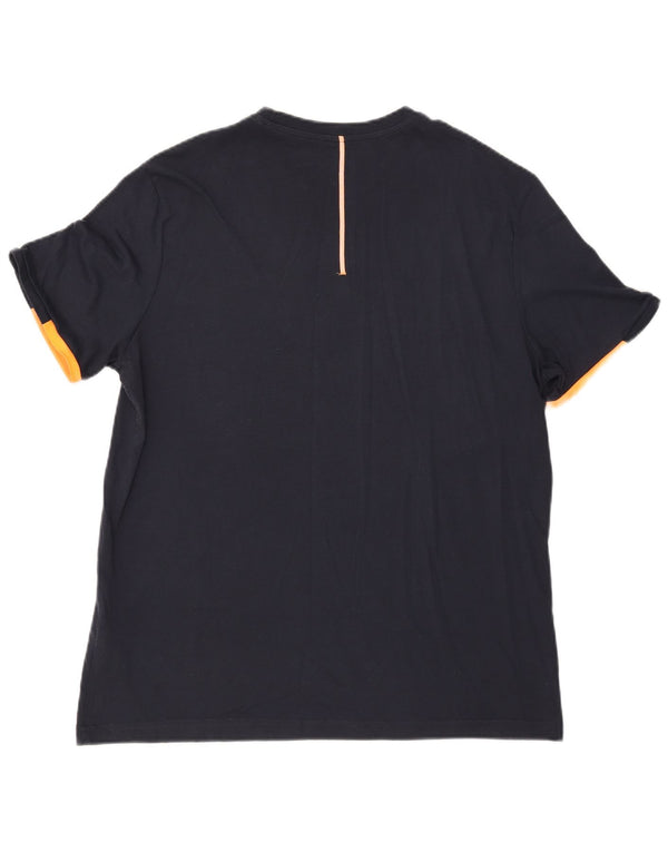 Lotto Mens Graphic T-Shirt Top XL Navy Blue Cotton