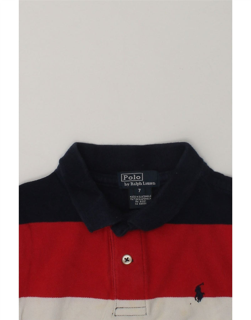 POLO RALPH LAUREN Boys Polo Shirt 6-7 Years Multicoloured Colourblock | Vintage Polo Ralph Lauren | Thrift | Second-Hand Polo Ralph Lauren | Used Clothing | Messina Hembry 