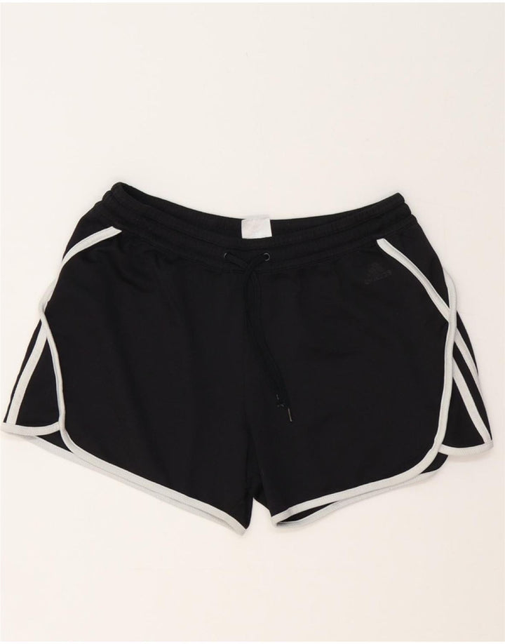 ADIDAS Womens Sport Shorts UK 10 Small Black Polyester